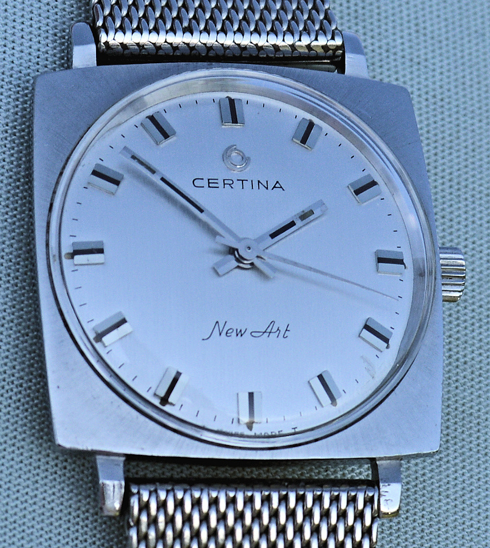 Certina New Art Extra Flat Steel Rare Monobloc Case Excellent Condition