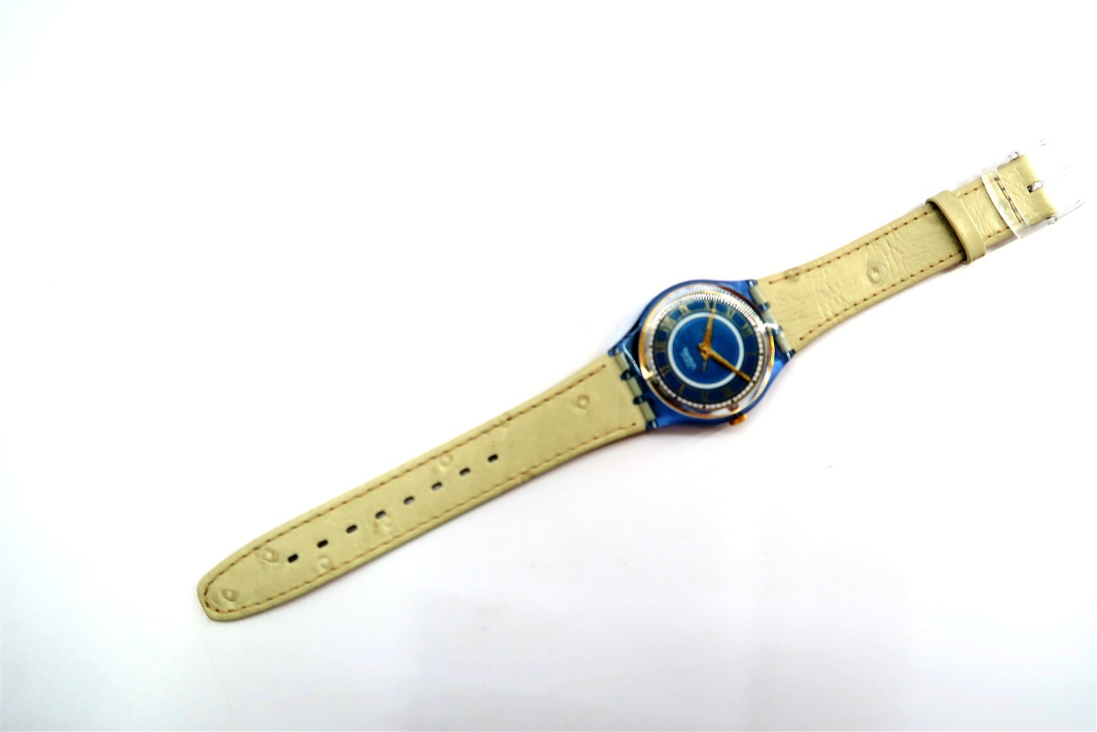 Swatch Watch CATHEDRAL GN135 w/ Case and Papers 1994 Gents REPLACEMENT BAND