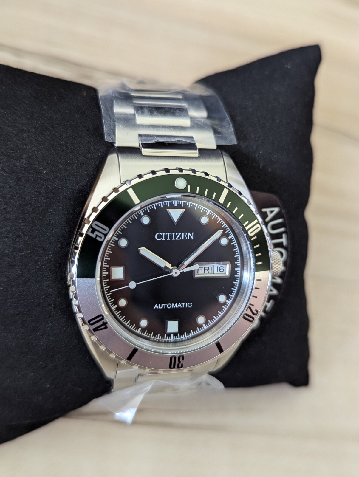 Citizen Automatic Sapphire Crystal NH7531-50E Black Dial Sports Watch