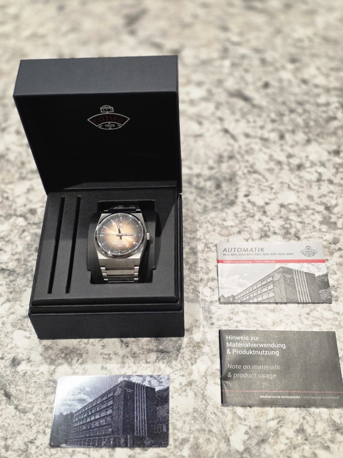 Ruhla “Space Control” Brown Dial Men’s Integrated Bracelet Automatic Watch