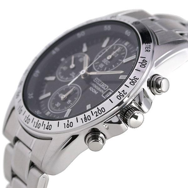 SEIKO Chronograph SND367PC Black Silver Men’s Watch from Japan in BOX new