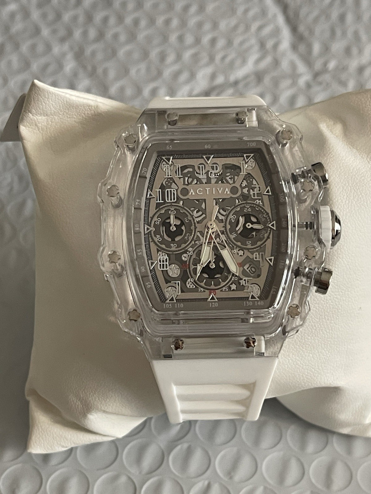 Activa Fury XInvicta Men’s Watch w/ Skeleton Dial- 44.3mm, White (ACW2305-004)