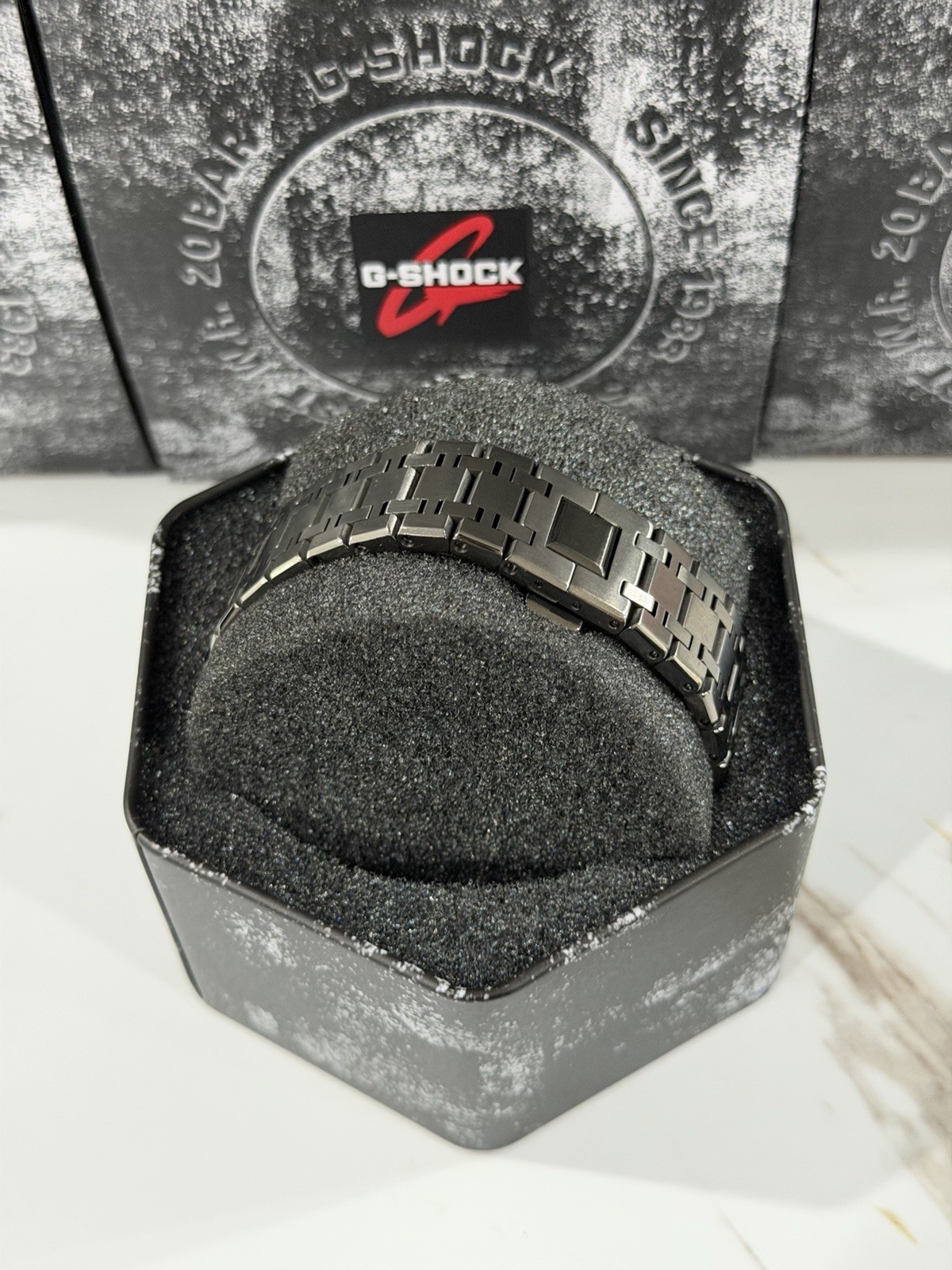 Casio GA-2100 G-Shock Watch – Sandblasted Metal Case Mod – Black Dial