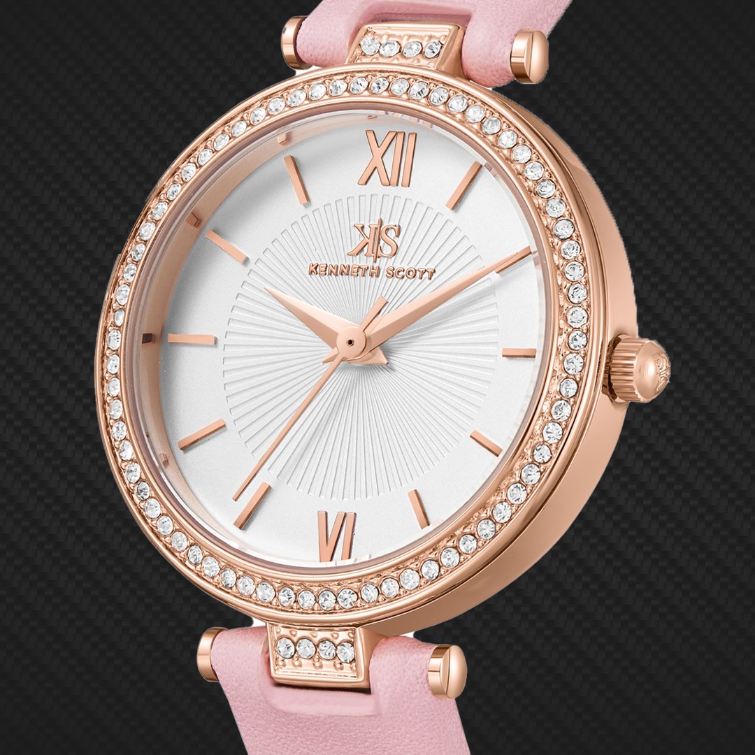 Kenneth Scott Women’s Analog Watch | White Dial, 32mm, 30 m (3 ATM)