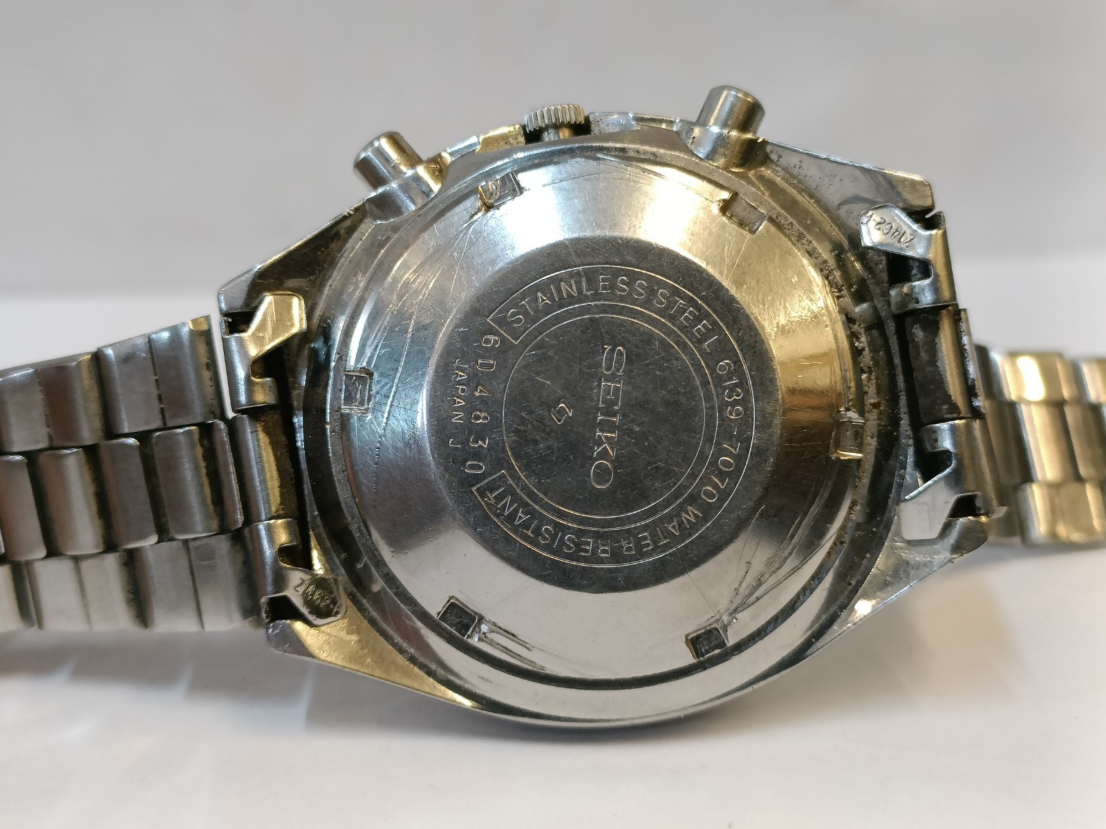 SEIKO CHRONOGRAPH AUTOMATIC BLUE DIAL 6139-7070 JAPAN MEN’S WORKING CONDITION