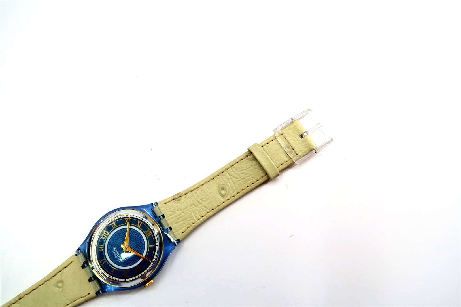 Swatch Watch CATHEDRAL GN135 w/ Case and Papers 1994 Gents REPLACEMENT BAND