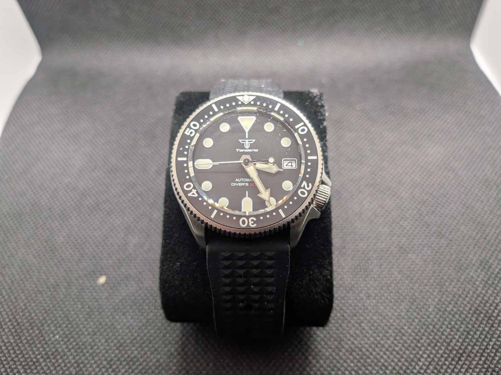 Tandorio “Mini SKX” Automatic Dive Watch Black Dial