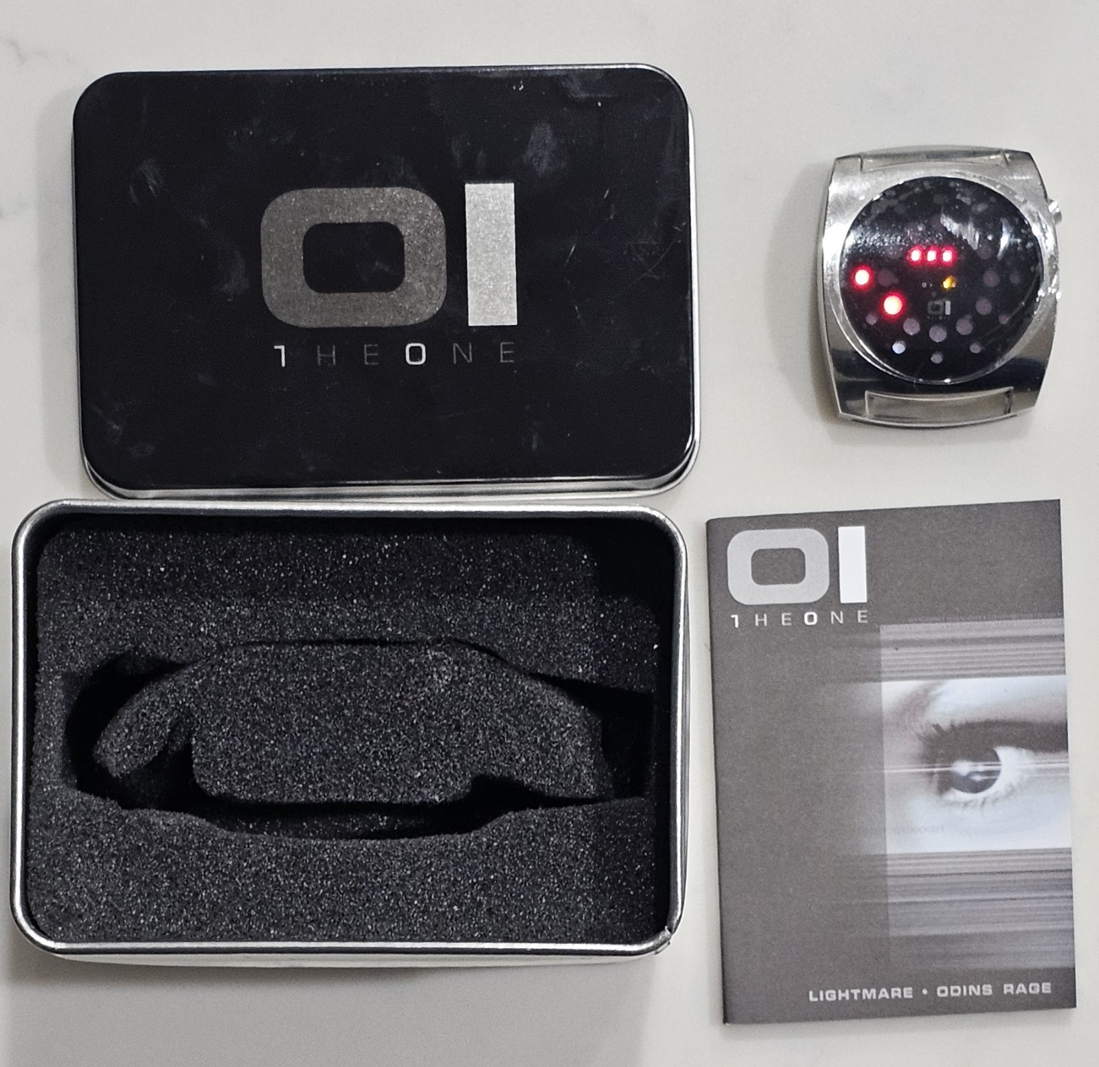 01 THE ONE L113BR3 UNISEX LIGHTMARE BLACK LED WATCH RARE LIMITED EDITION