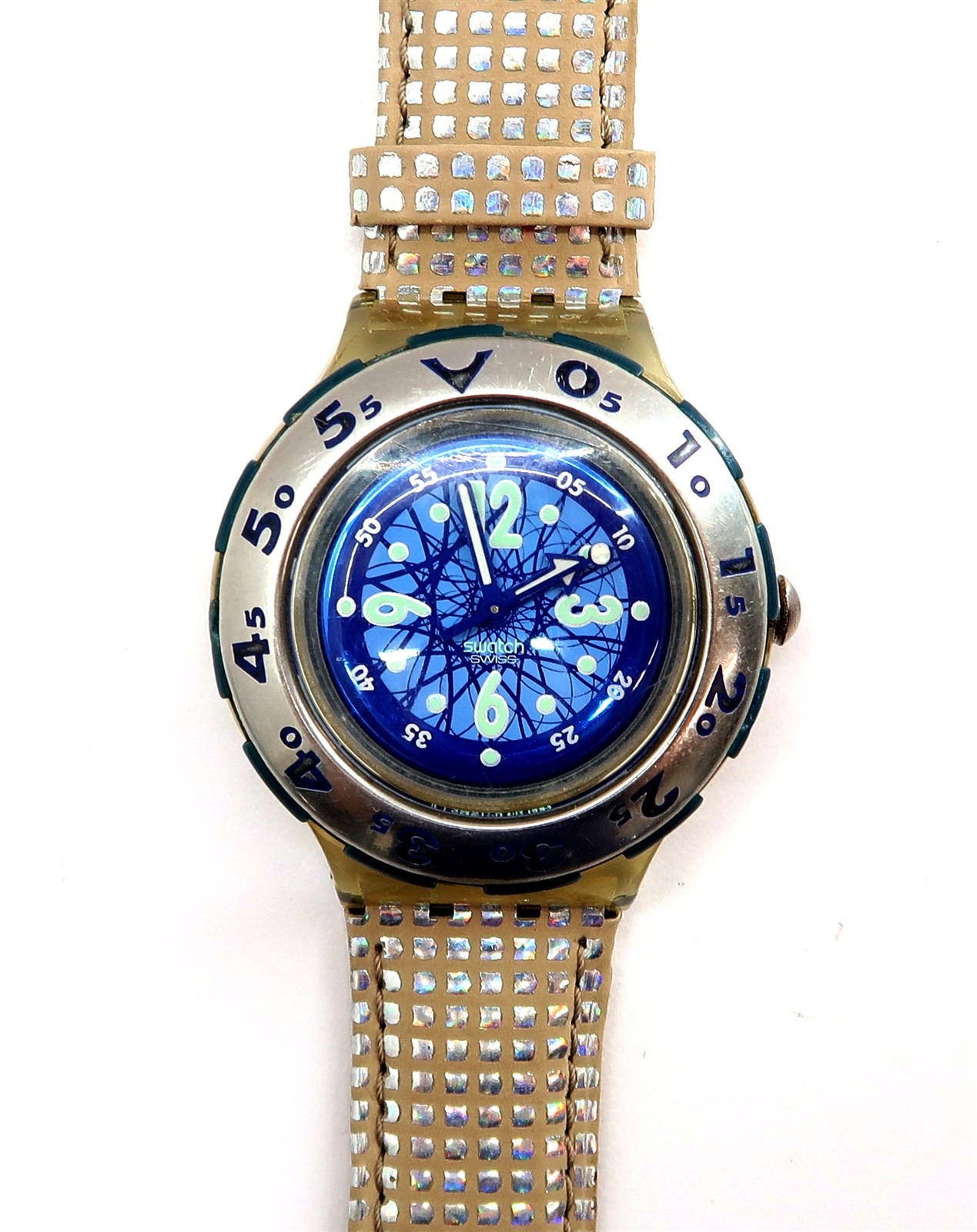 Swatch Scuba Watch LUNAIRE SDK113 w/ Case and Papers 1994 Gents REPLACEMENT BAND