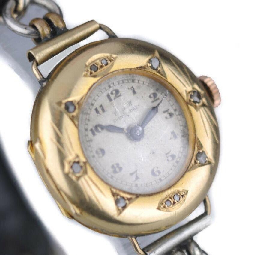 Ladies 18k Gold & Diamond “C & B” Art Deco Cocktail Watch Just Serviced