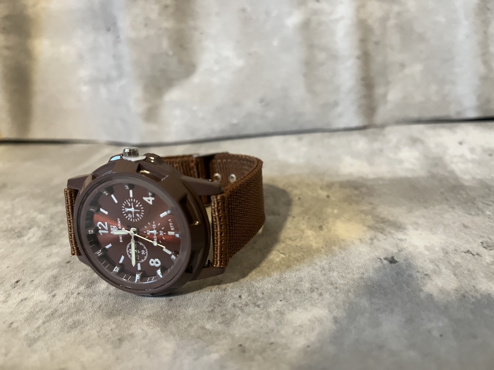 Men’s Military Army Luminous 24 Hours Dial Nylon Strap Date Quartz Wrist Watch