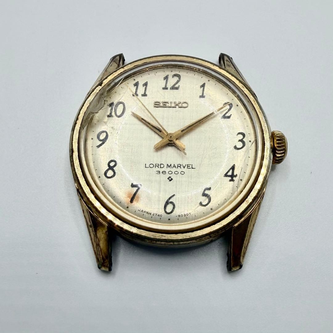 Seiko Lord Marvel 36000 5740-8000 Hi-Beat Hand-Wind Gold Vintage Watch Working
