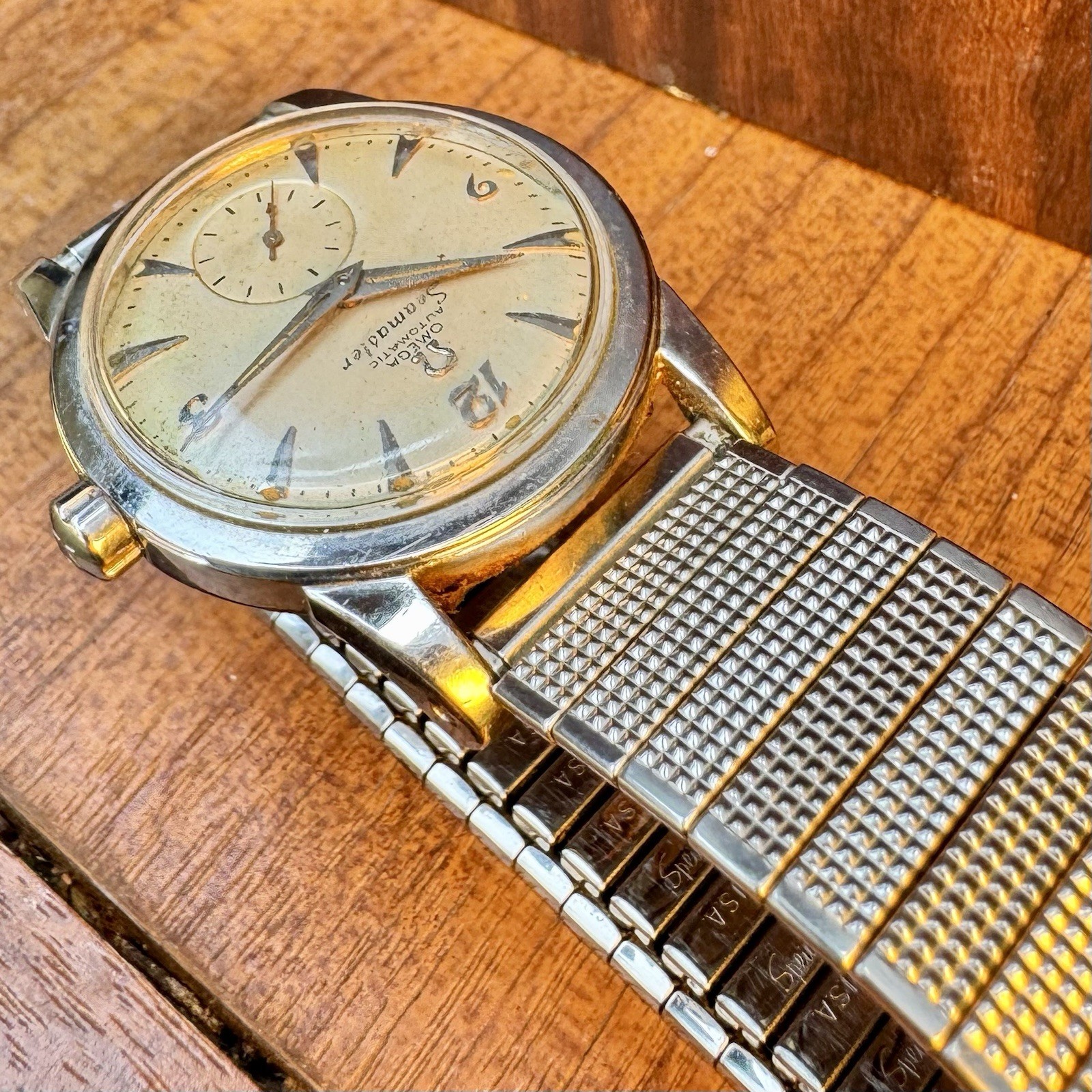 Vintage Omega Seamaster Bumper 1950s Automatic 2576-16 cal 342 Mens Sports Watch
