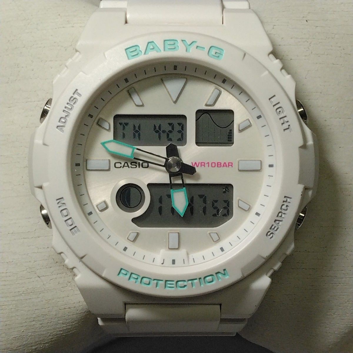 CASIO Baby G G LIDE Quartz Wristwatch BAX 100 7AJF White Mint Green