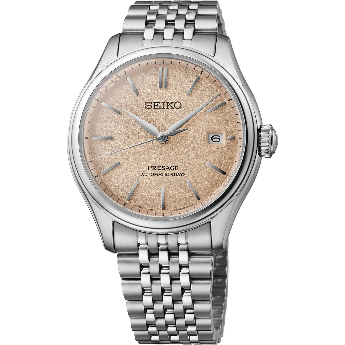 Seiko Presage Classic Series ‘Silk’ 40.2mm Pink Dial Watch SPB467