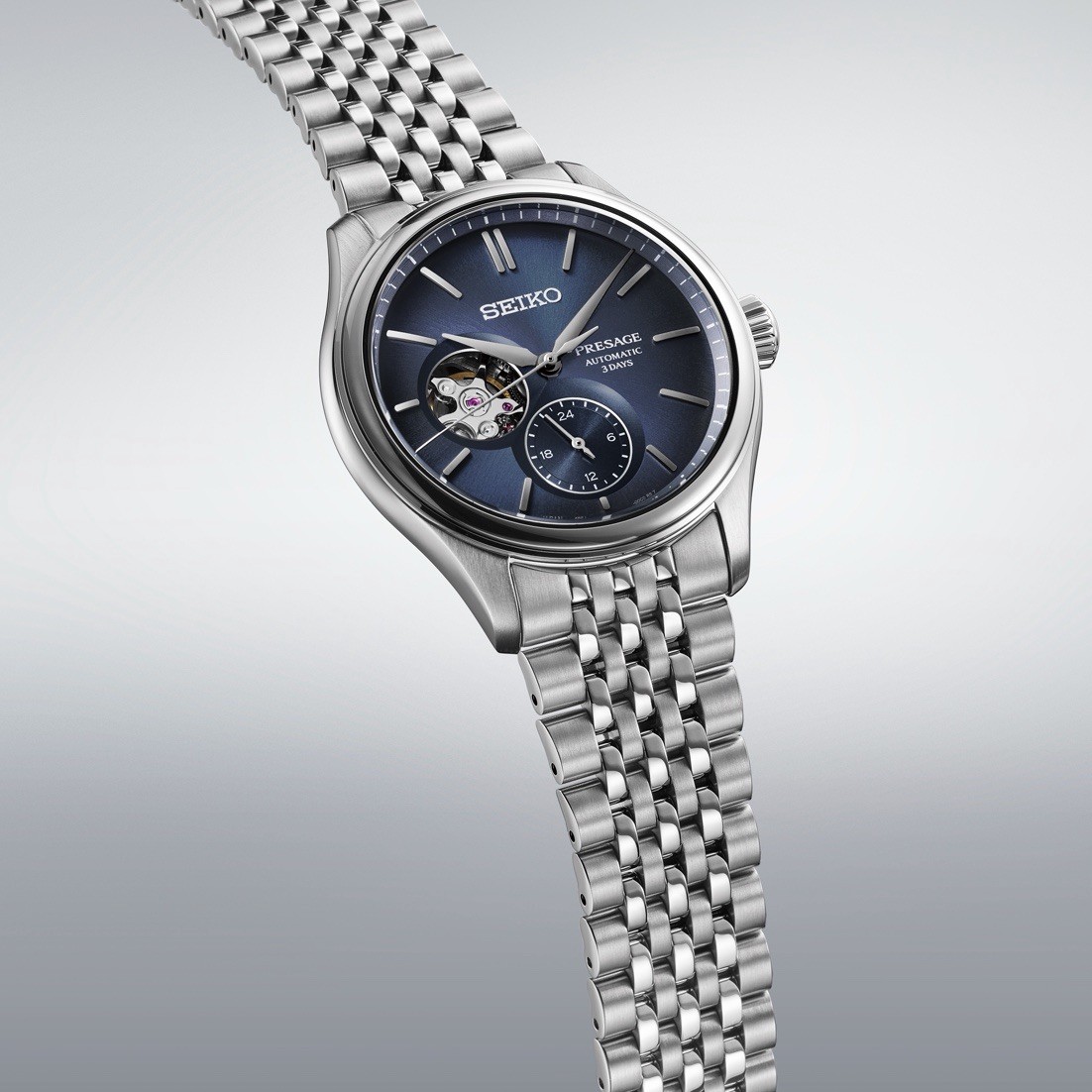 Seiko Presage Classic Series 40.2 mm Blue Dial Stainless Steel Watch SPB527