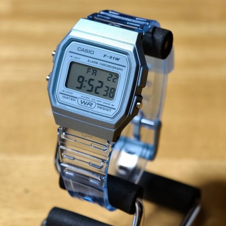 New No Box Casio CASIO Wristwatch Men s Women s F 91WS 2 Quartz Blue