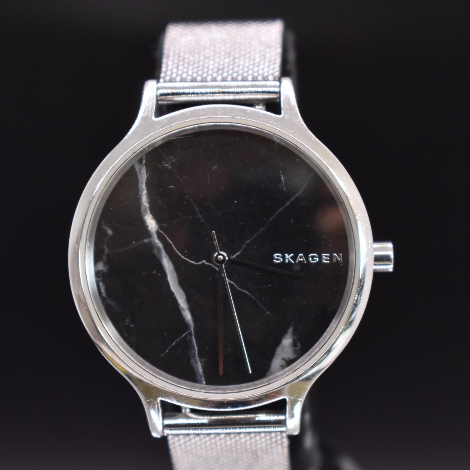 Skagen Anita SKW2673 Marble Dial Watch Women Stainless Steel Mesh Bracelet