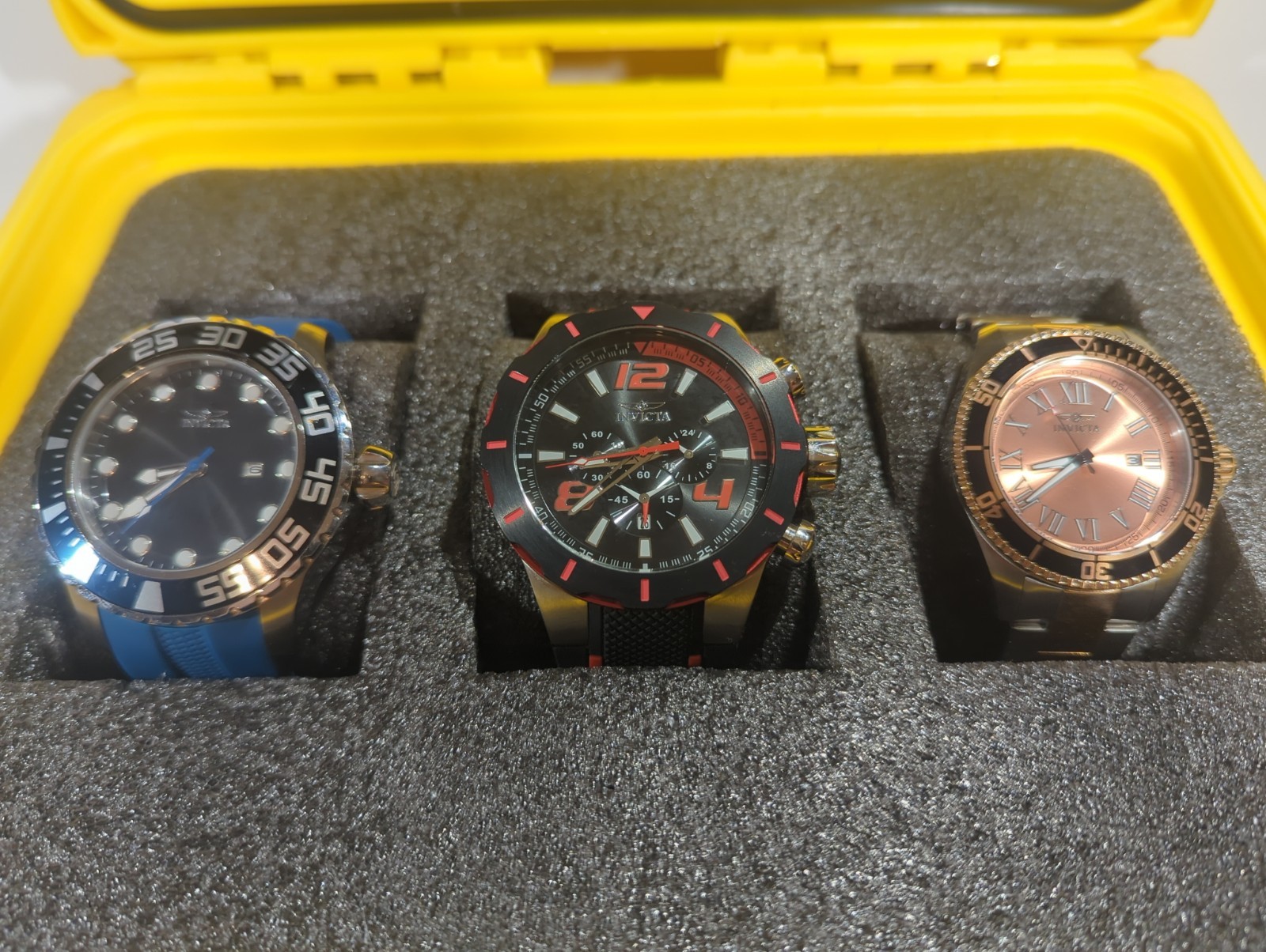 Invicta Watch Lot Of 3 S1 Rally And Pro Diver