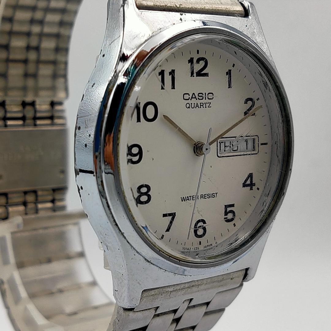 Casio MQ-514 Quartz Day-Date Stainless Steel Watch Dead battery