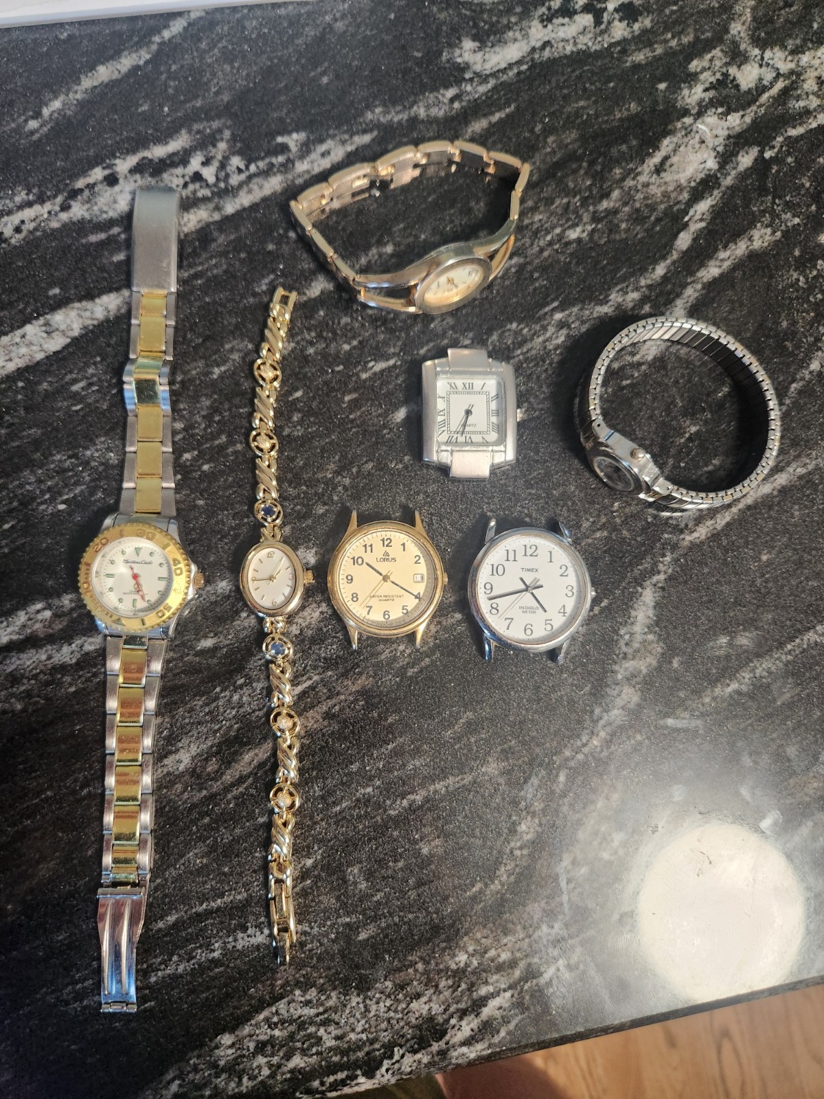 Womans And Mens Quartz Watch Lot, Timex, Lorus, Christian Benet