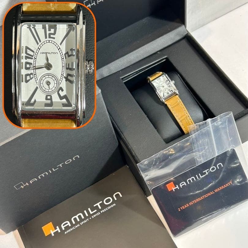 [Box Papers Full Set N/Mint] Hamilton Ardmore H112110 Square Quartz White Dial
