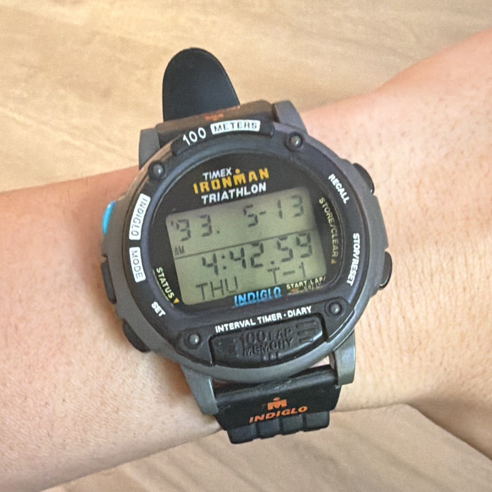 1990s Timex Ironman Triathlon (100-Lap Memory with “Interval Timer – Diary”)