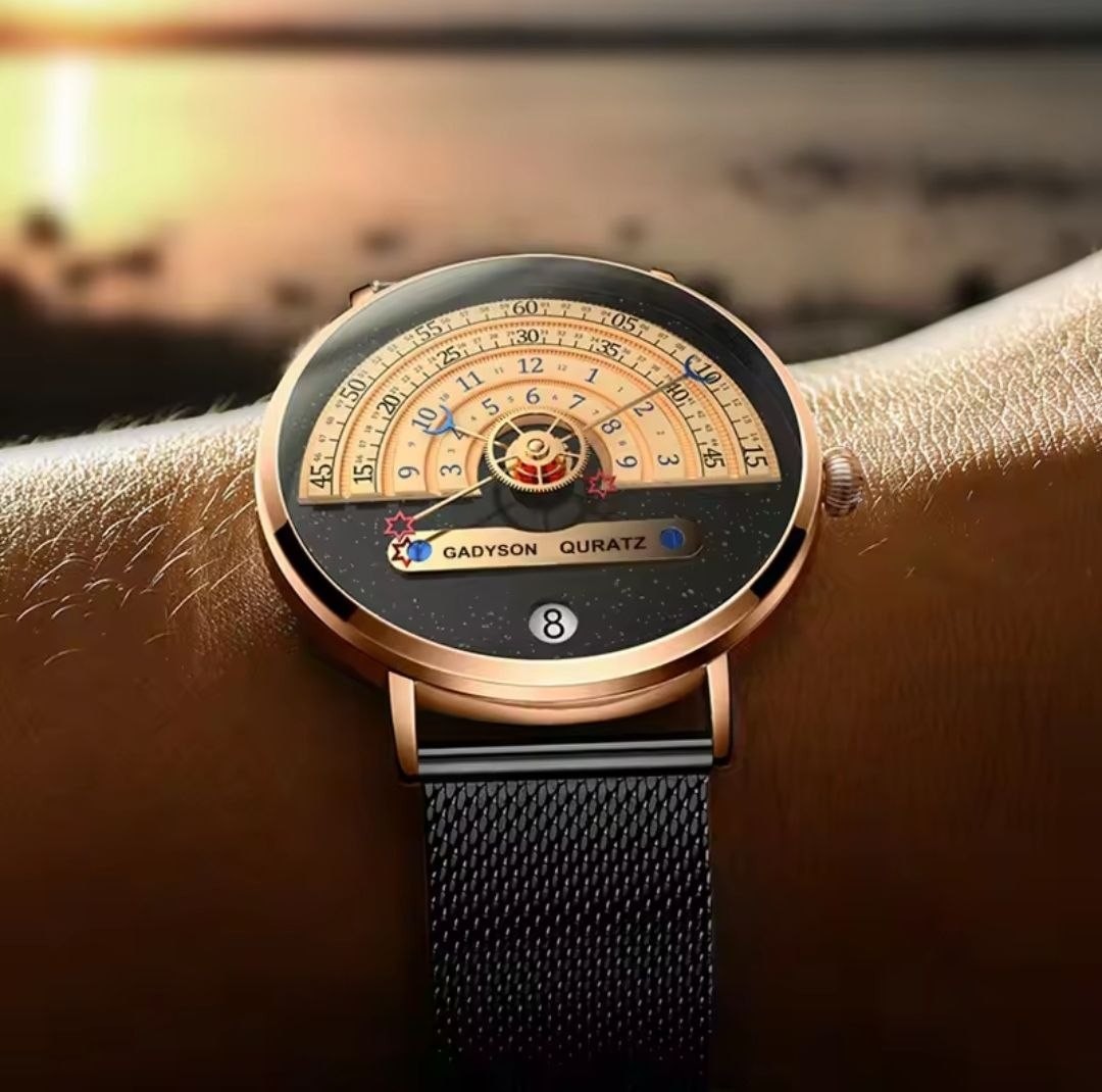 GADYSON Men’s Unusual Creativity Fashionable Luxury Rose Gold Color Wrist Watch