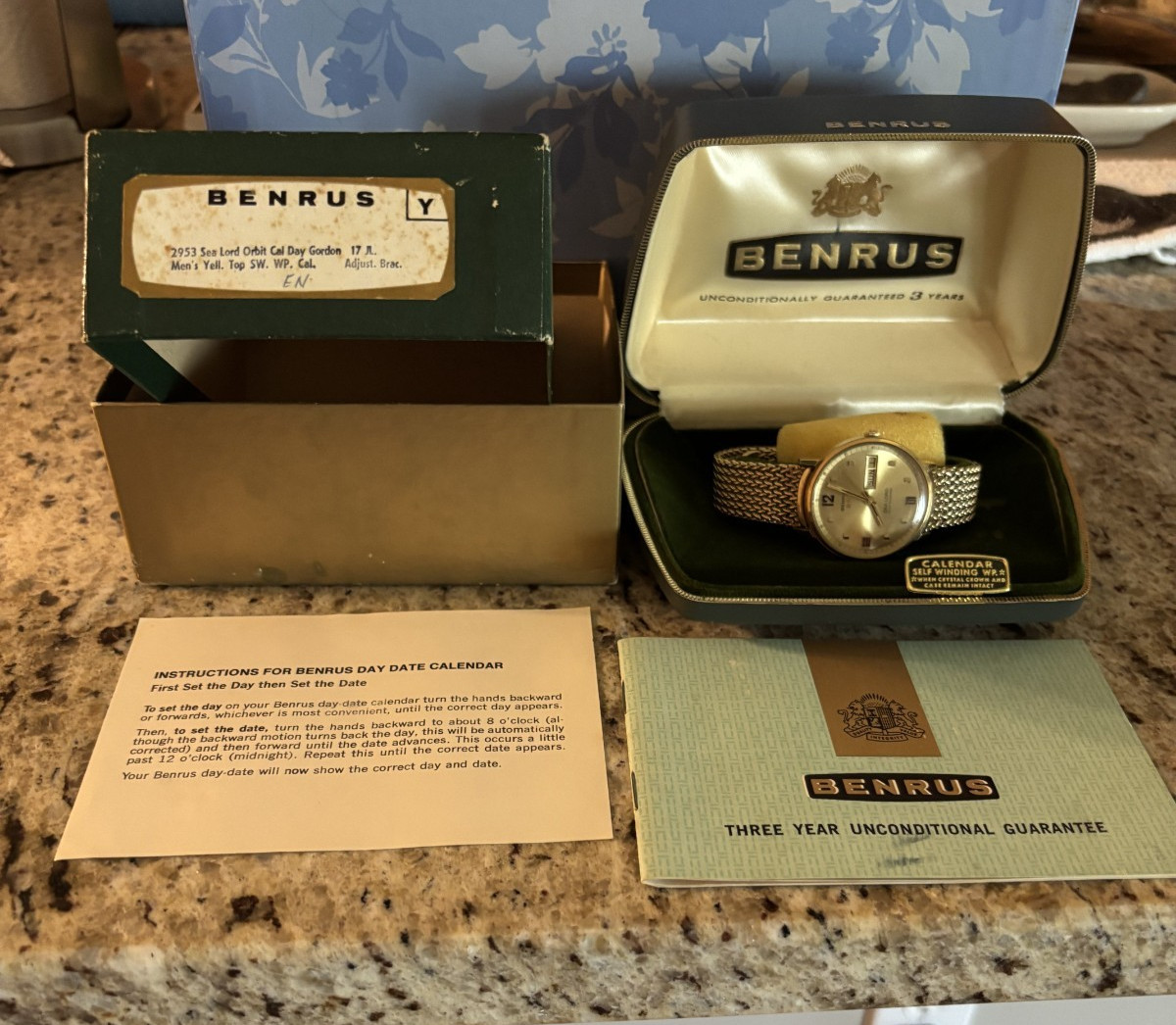 Benrus Sea Lord Calendar Wristwatch