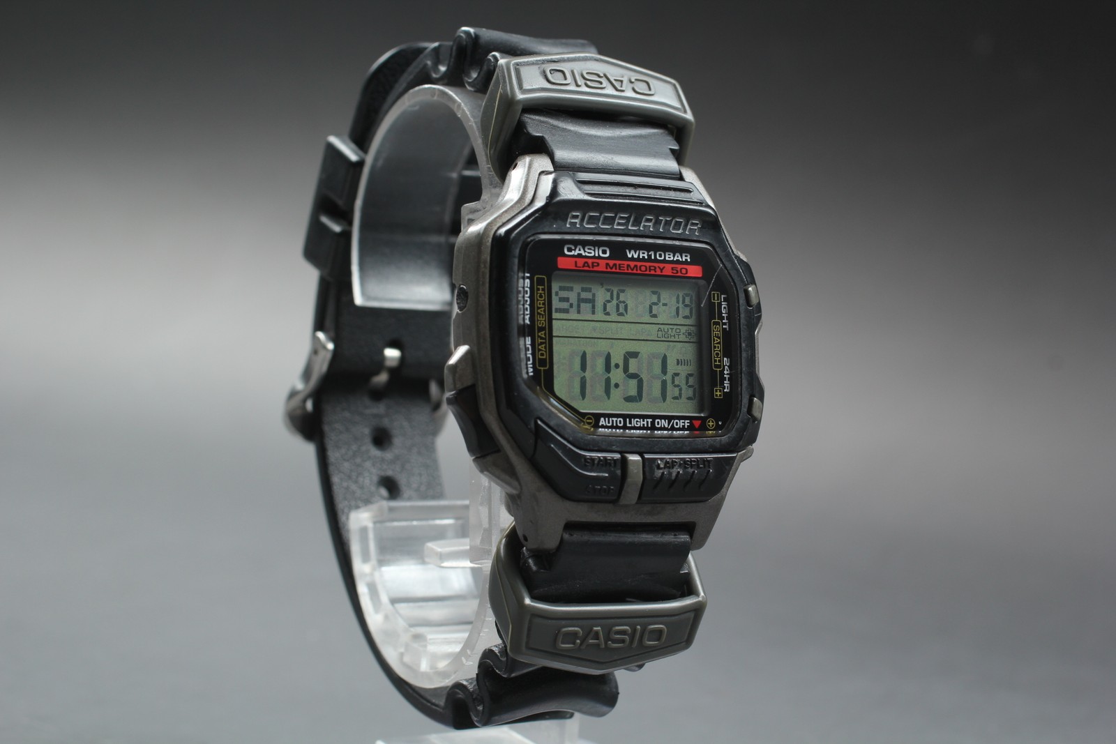 [Exc+5] Casio Accelator ACL-200 Black Quartz Digital Men’s Watch From JAPAN
