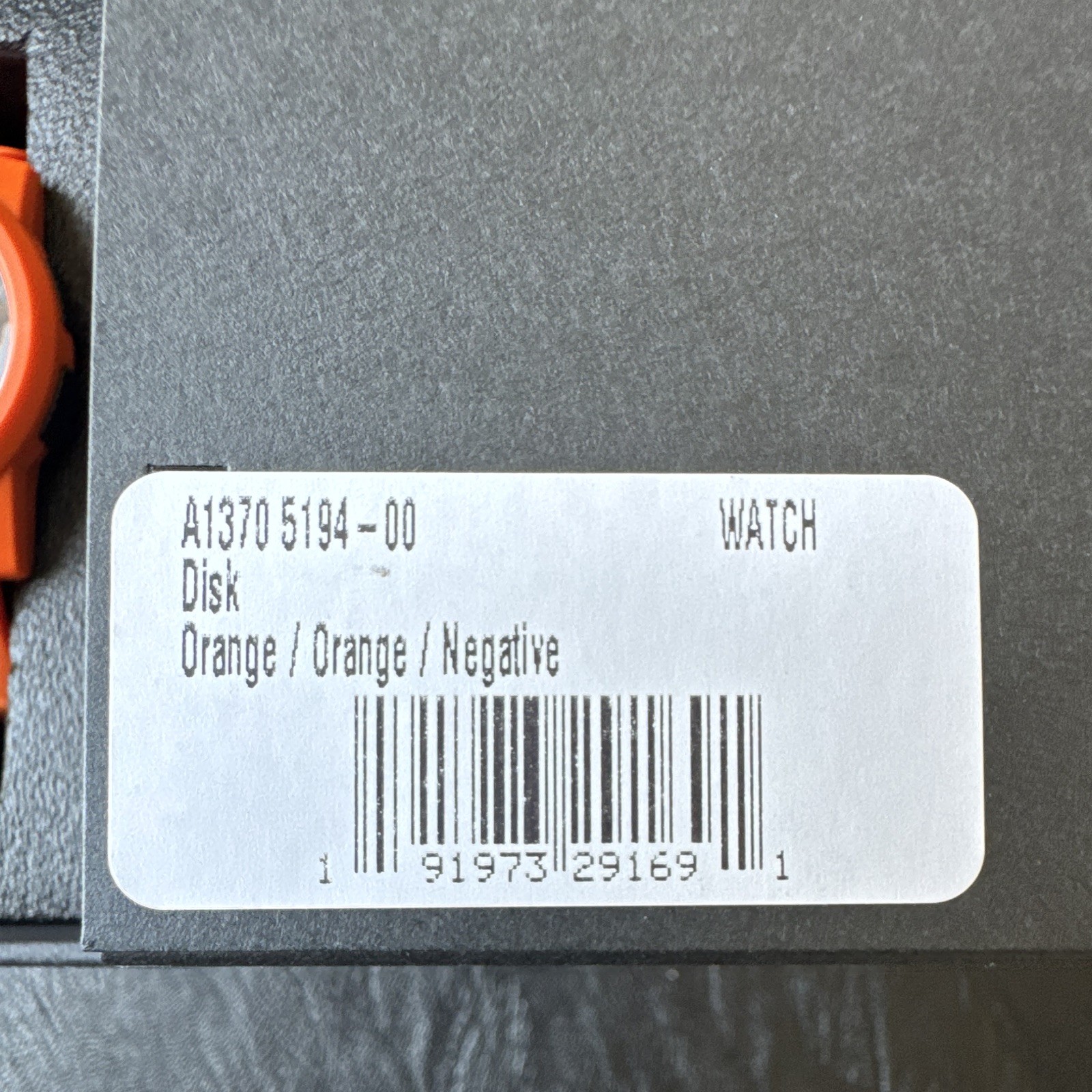 Nixon Disk Digital Quartz Watch 100m Orange Rubber Strap w Box