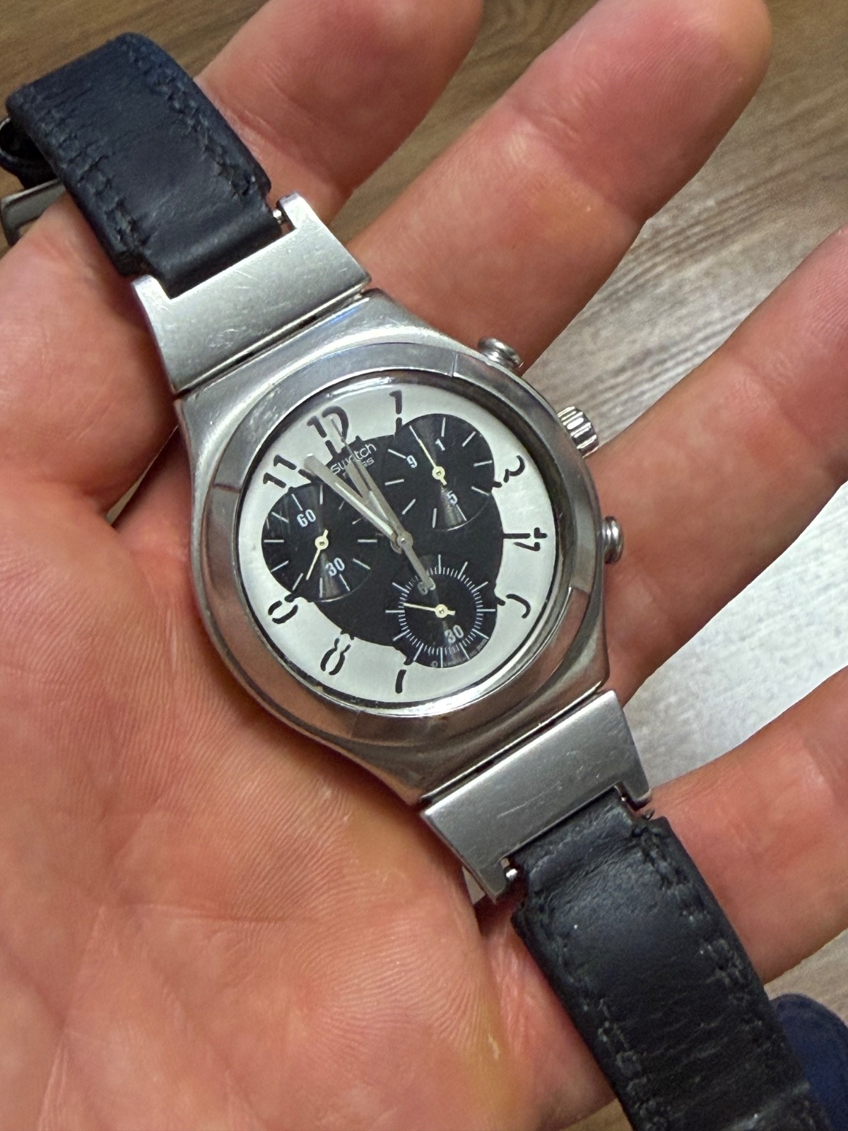 Swatch Irony V8 Quartz Chronograph Double Level Wristwatch YCS109 AG