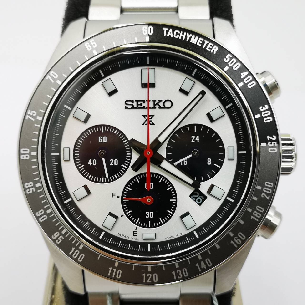 SEIKO PROSPEX SPEEDTIMER SBDL095 Panda Solar Chronograph Men’s Watch New in Box