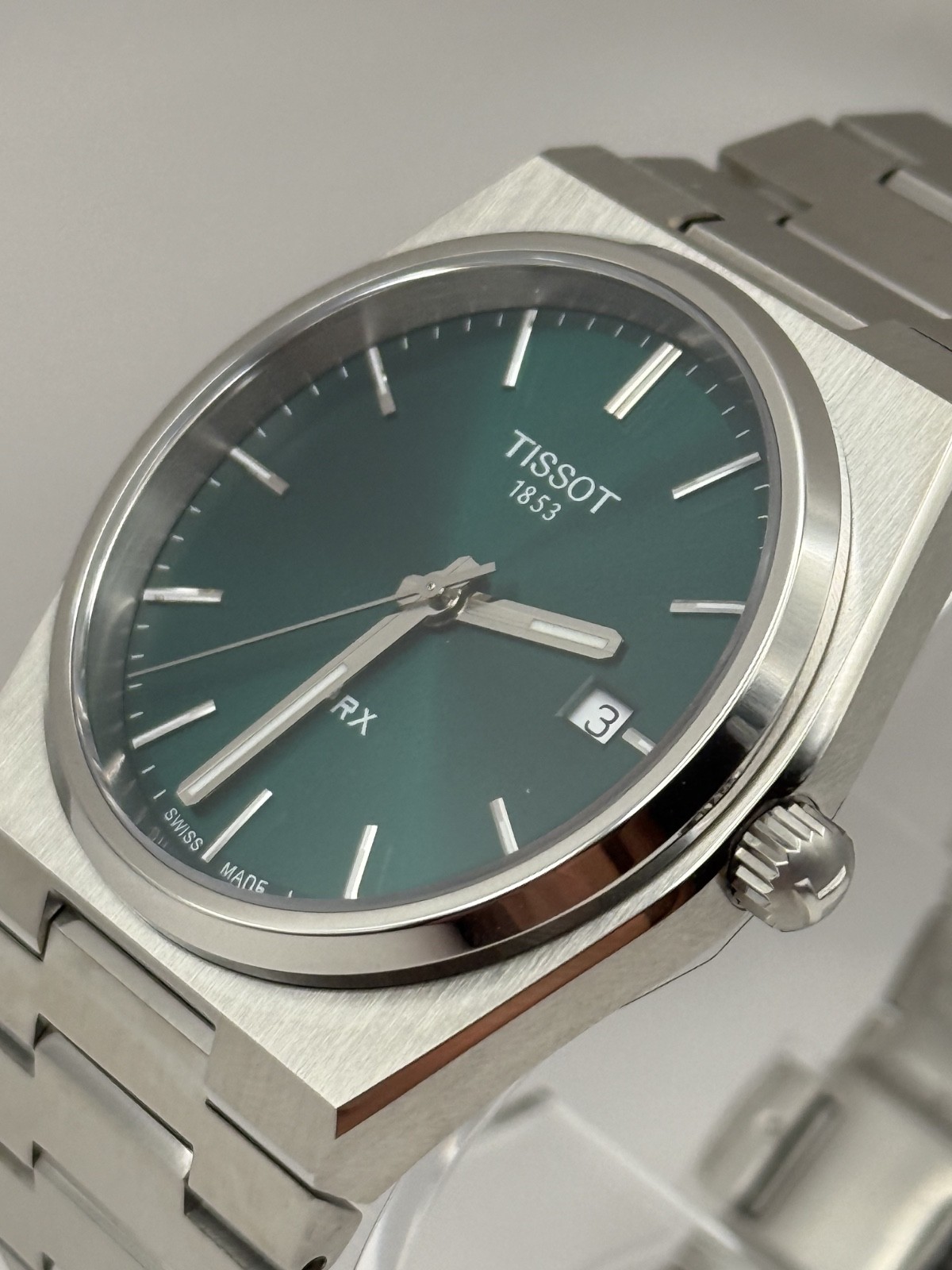 Tissot PRX Classic Quartz Tonneau Shape Men Wristwatch 40 mm – T1374101109100