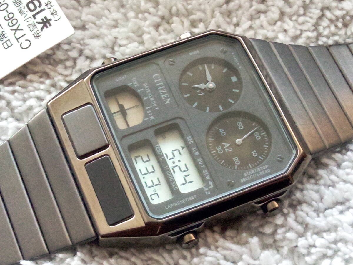 Brand New with Tags CITIZEN Ana Digi Temp CTX66 0611 IB PVD Black