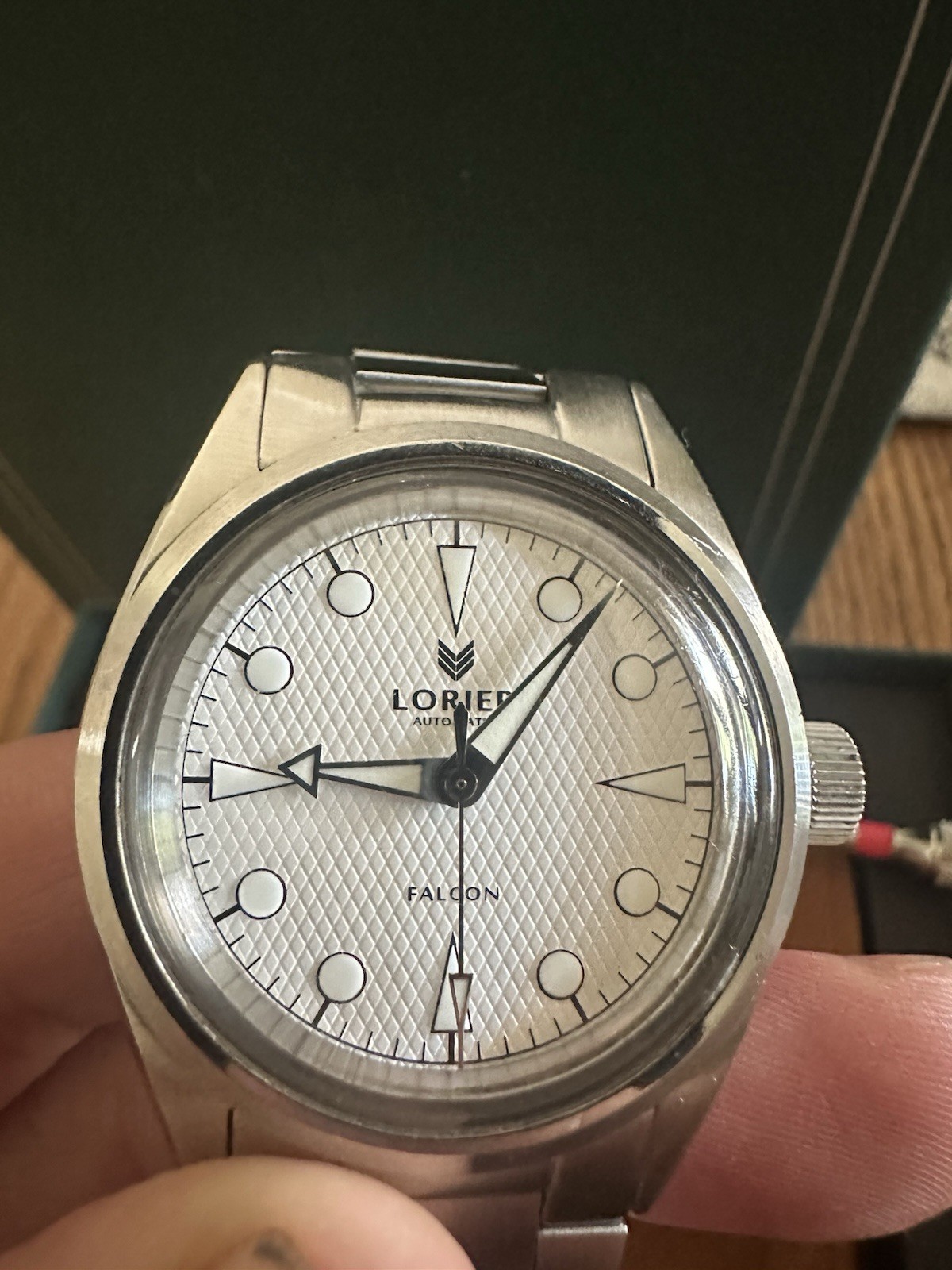 Lorier Falcon Series II Automatic Silver Dial Stainless Steel Bracelet