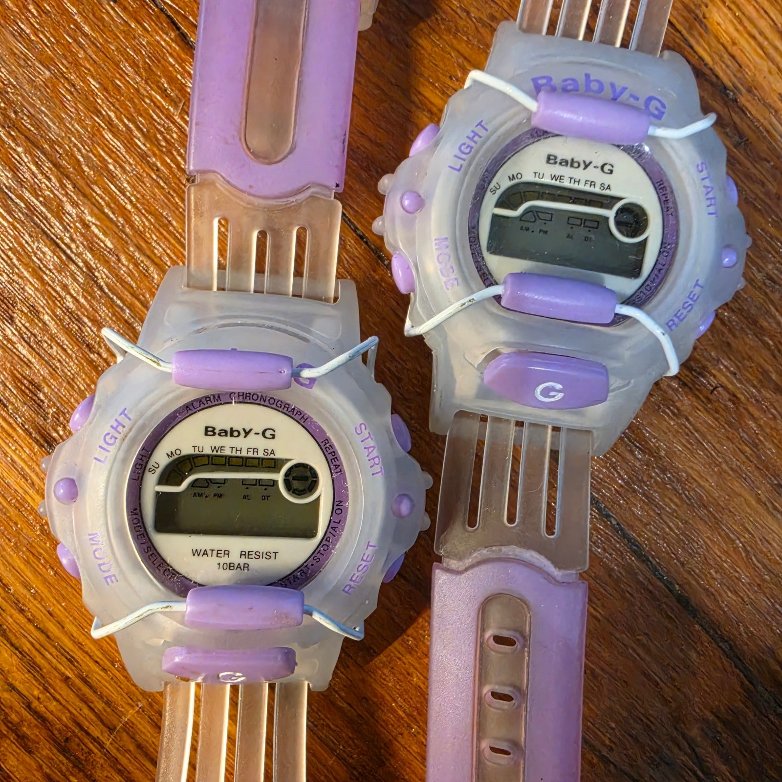 Casio Baby-G BG-10 Digital Watch Purple Shock Resistant Water Resist 10 Bar 2pk