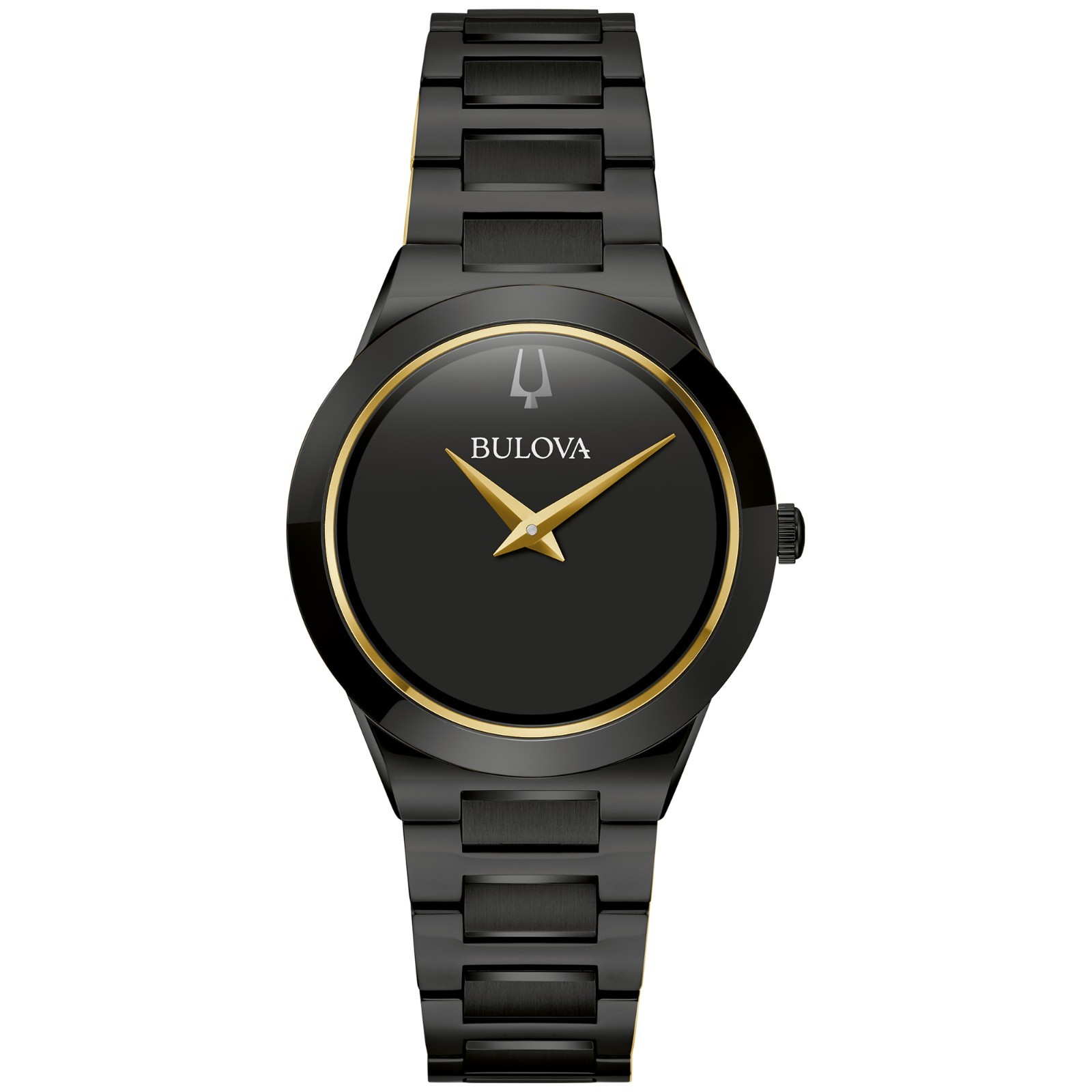 Bulova Women’s Modern Millennia Quartz Black Stainless Steel Watch 32 MM 98L314