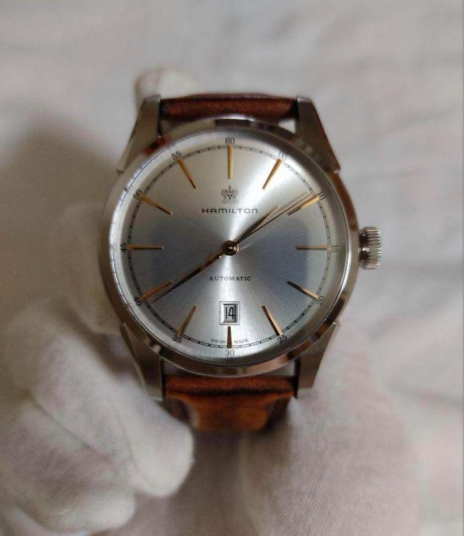 HAMILTON Jazzmaster Watch With Black Strap Pre-Owned 3 Years japan used