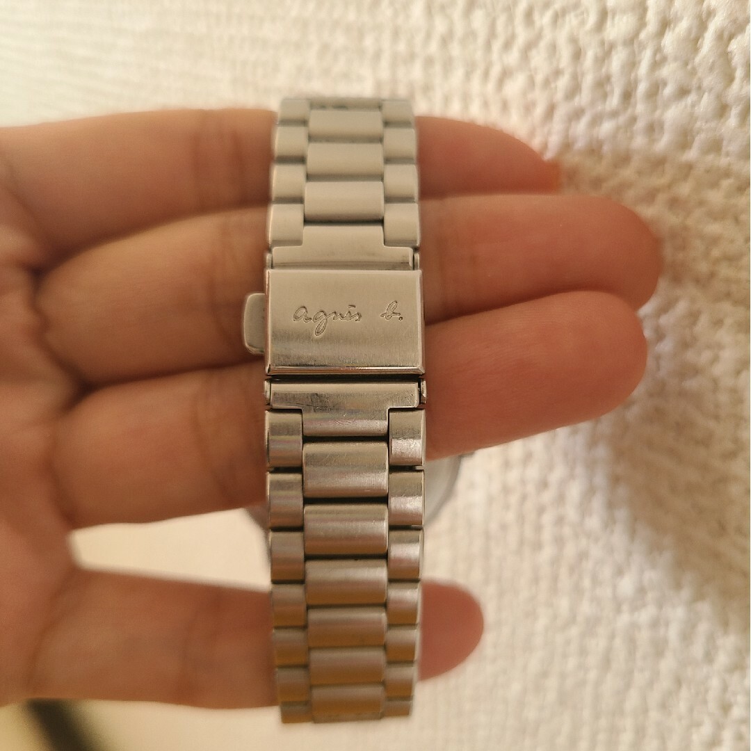 Agnes b. Wristwatch Silver Analog Battery Operated Regular 38 000 yen