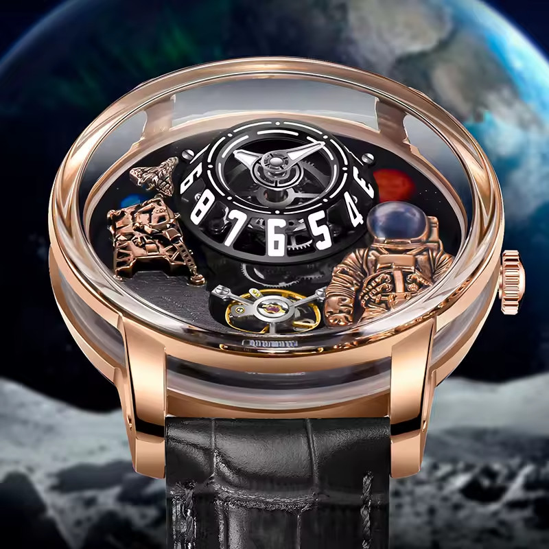 🔥PINDU Men’s Automatic Watch 45.5mm Steel Sapphire Crystal 30M Design PD6630