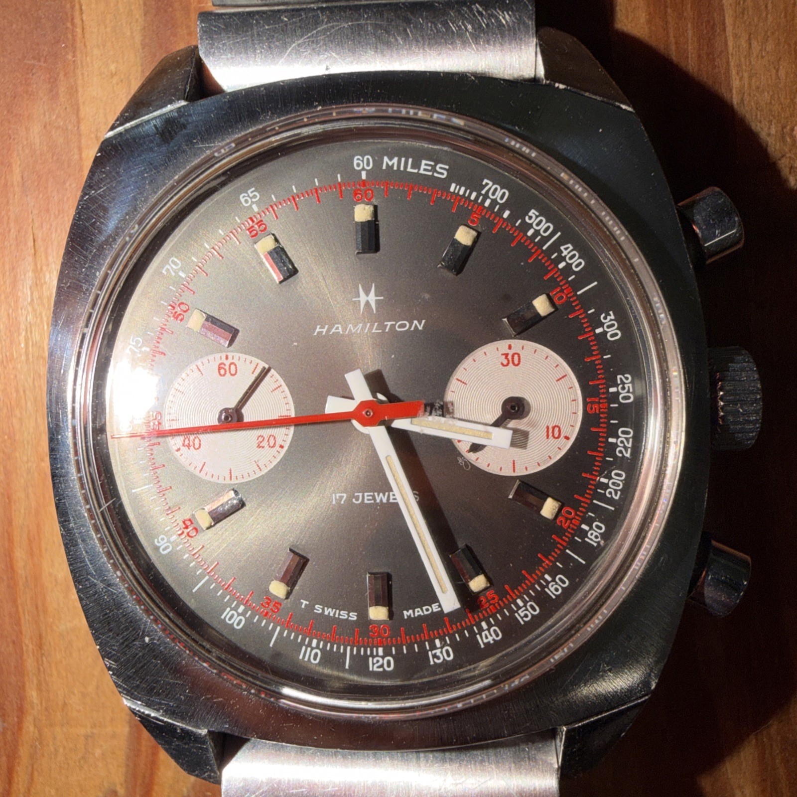 Vintage Hamilton “Big Eye” Chrono-Diver produced in the late 1960s
