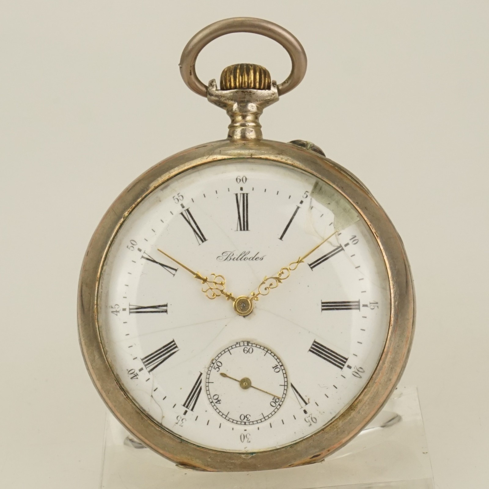 Rare! BILLODES (Zenith) Silver Pocket watch Men’s no repeater no fusee no duplex
