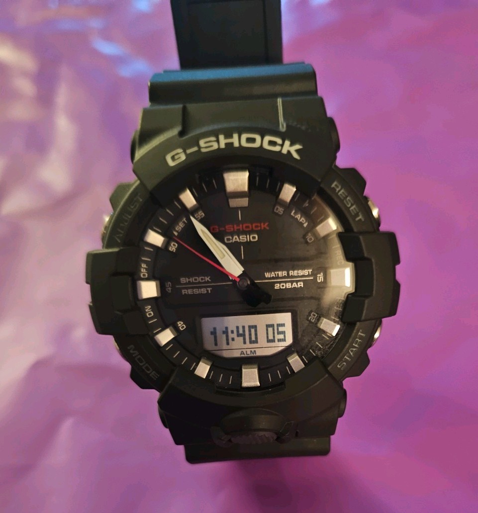 CASIO G-SHOCK GA-800 Analog Digital Black Watch From Japan
