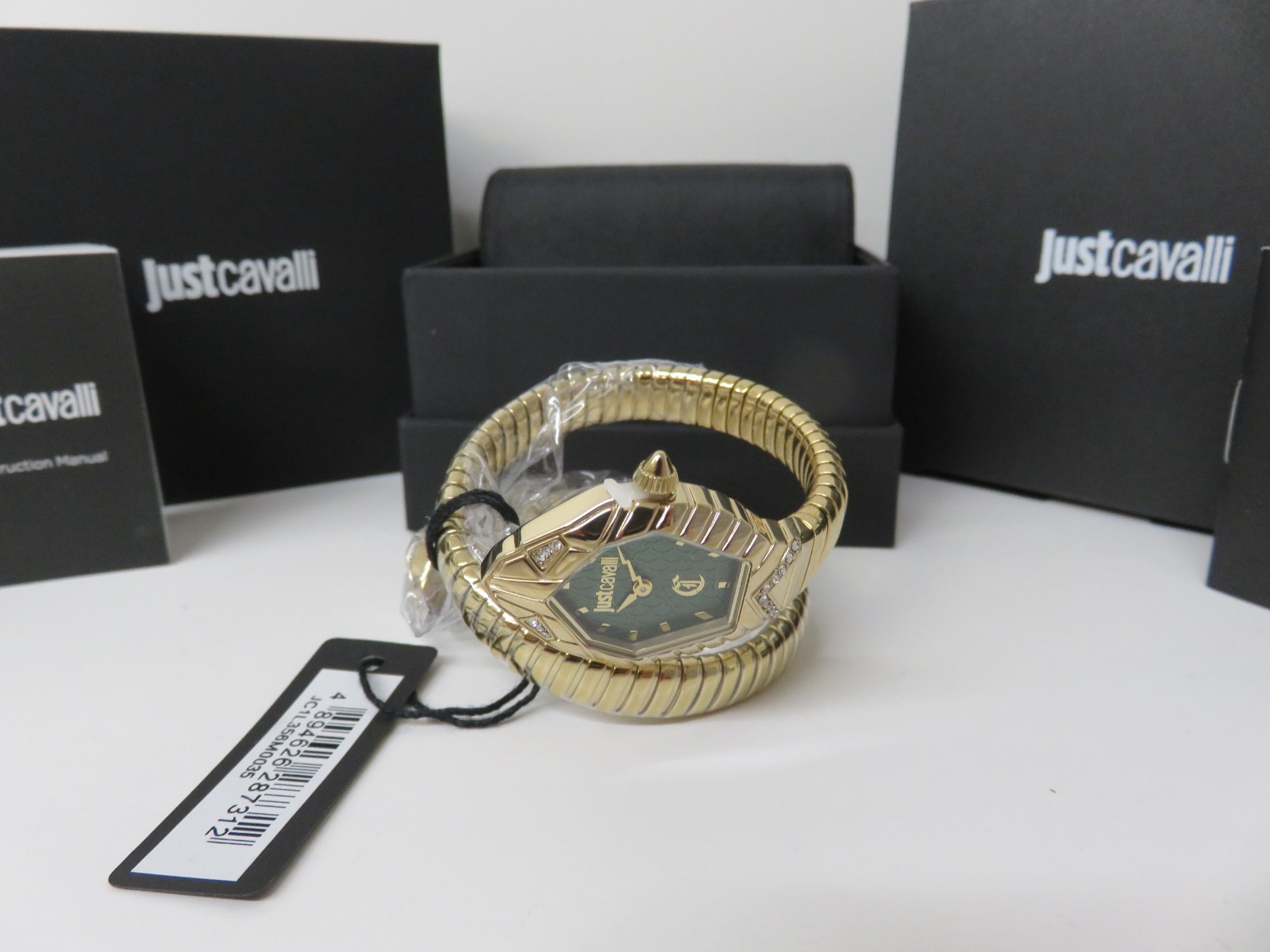 Just Cavalli Women’s JC1L356M0035 Signature Snake Amalfi Gold Quartz Watch