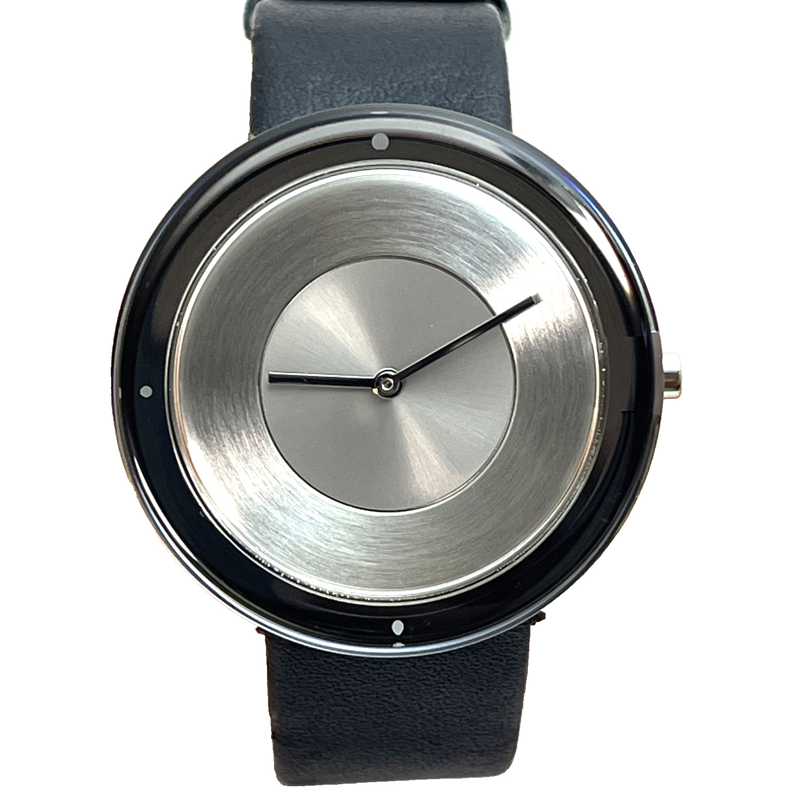 Seiko Issey Miyake Glass Watch NYAH001 TOKUJIN YOSHIOKA Qz Leather Strap #B851