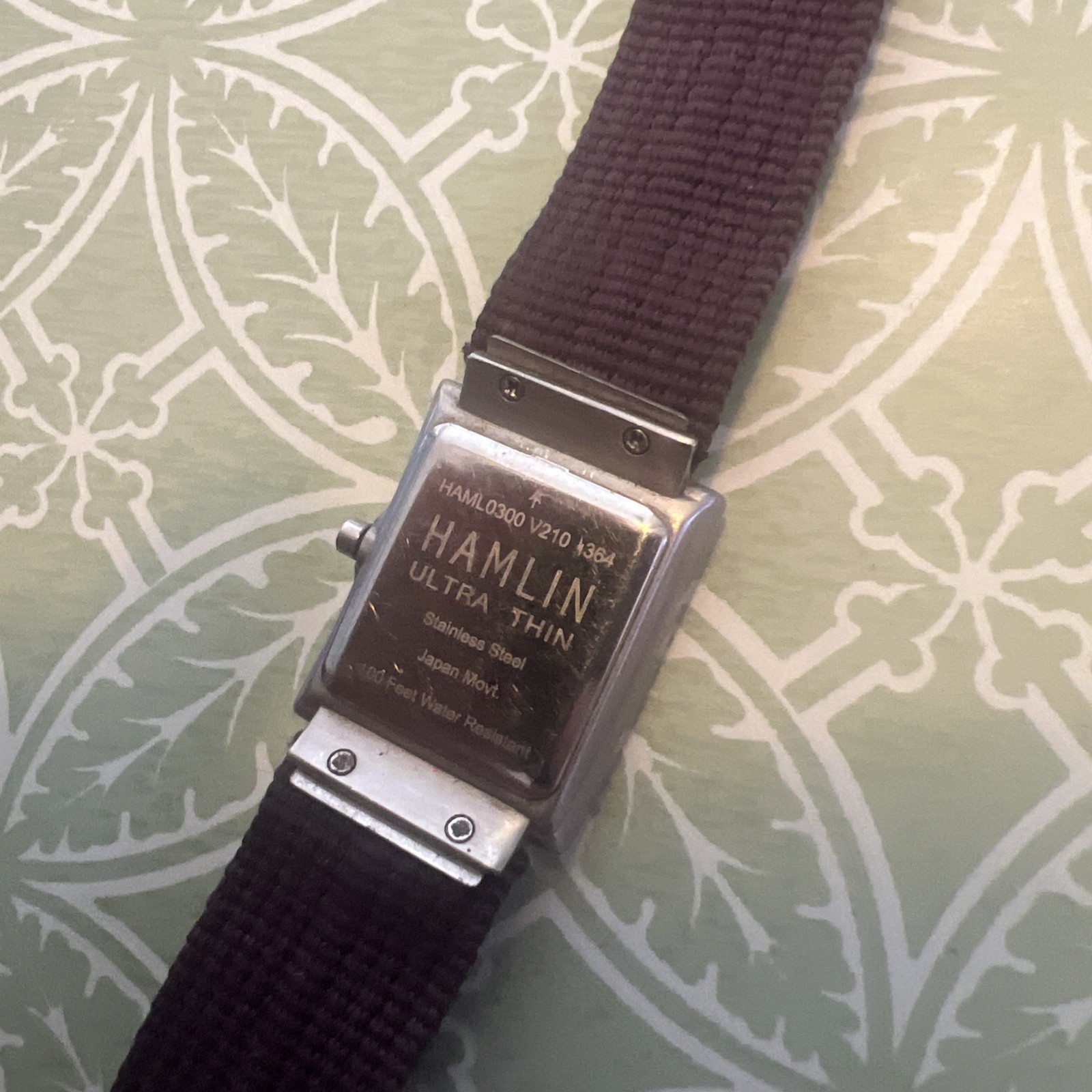 Hamlin Ultra Thin Steel Silver Flat Band Women’s Watch New Battery Mother Pearl