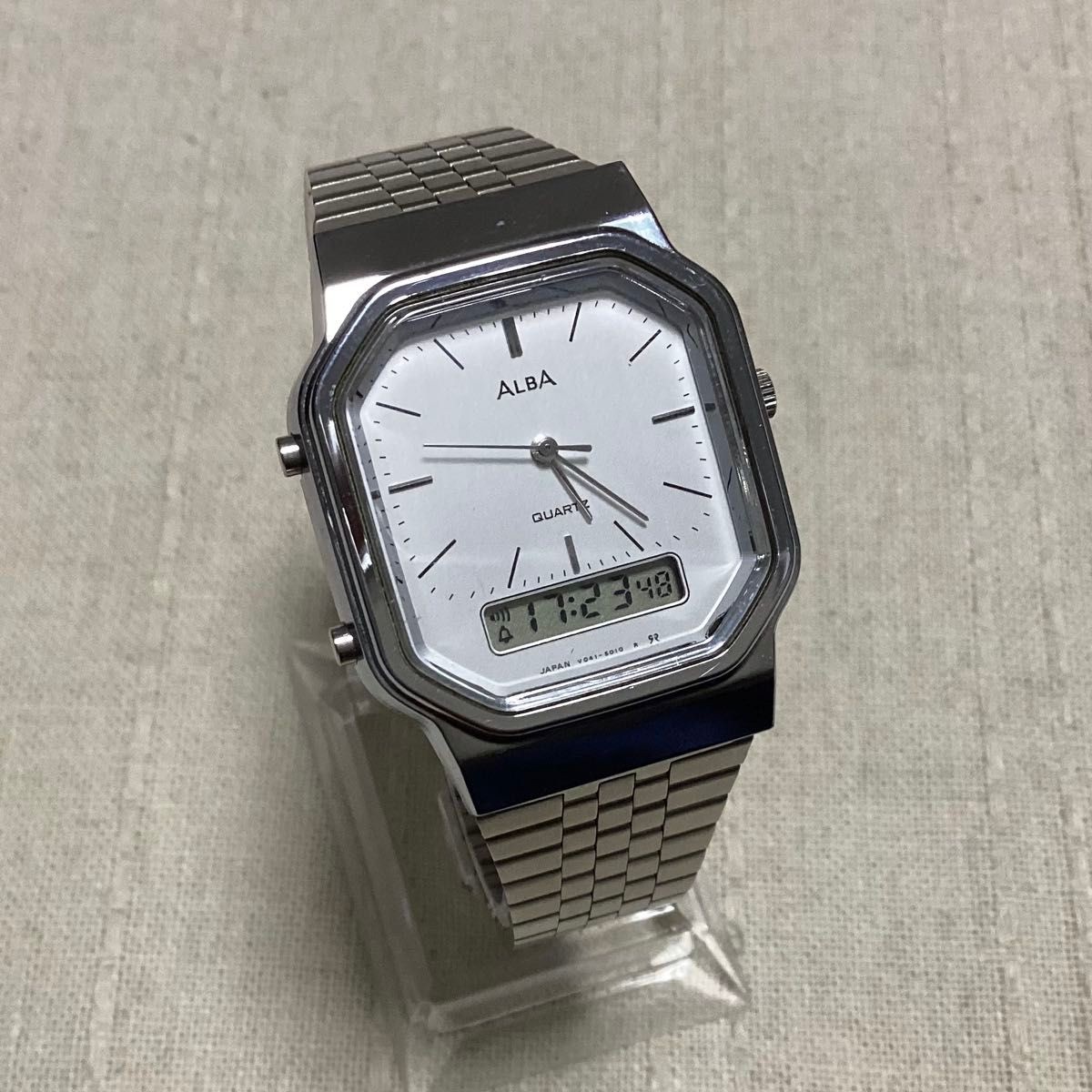 SEIKO Alba V041-5000 Ana-Digi Retro Vintage Quartz Watch Japan Working