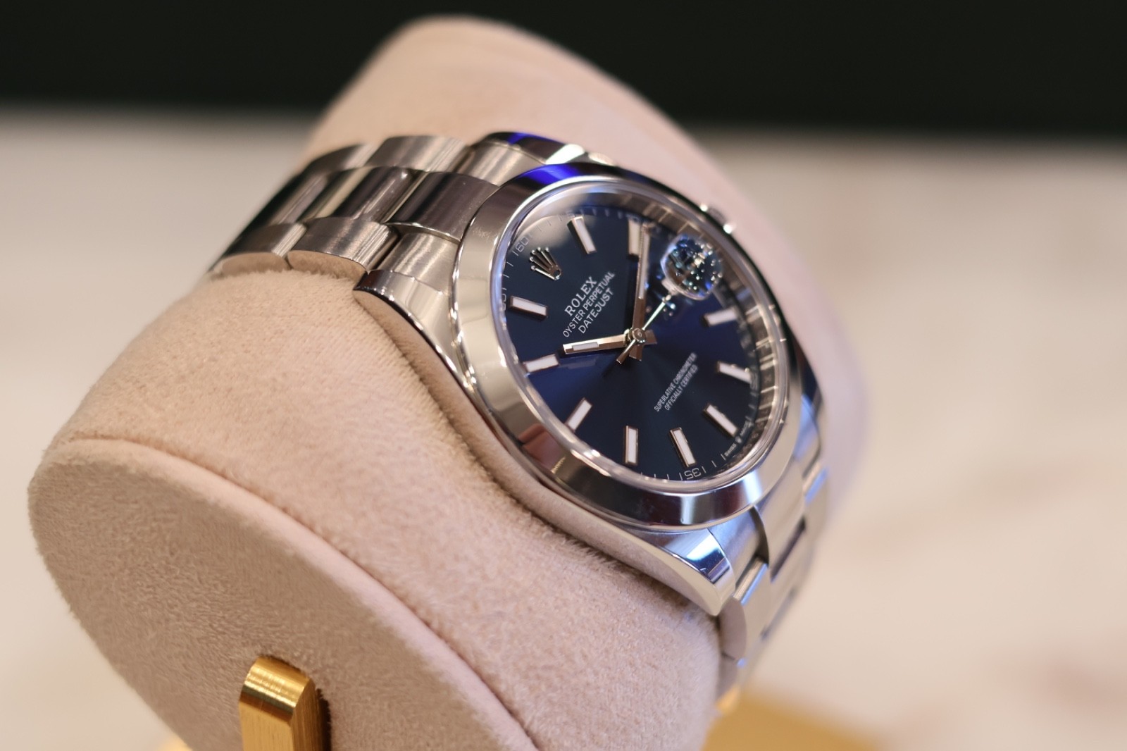 Rolex Datejust 41 Smooth bezel oyster bracelet blue dial 2023 full set 126300