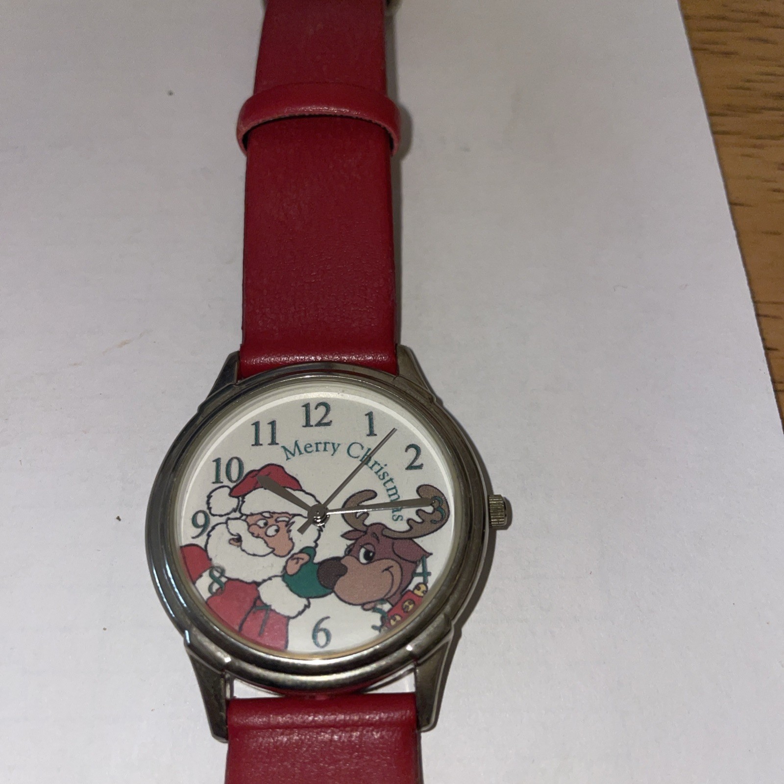 Vintage Santa Claus Watch Holiday Christmas – Red Band